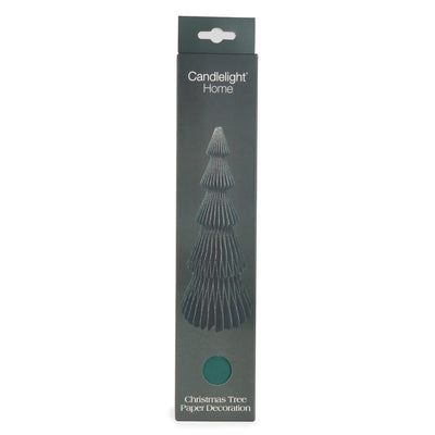 Candlelight Home Tree Decoration 30cm Paper Christmas Tree Decoration - Dark Green Hummingbird 6pk