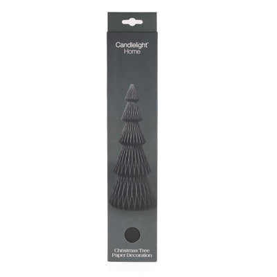 Candlelight Home Tree Decoration 35cm Paper Christmas Tree Decoration – Black Hummingbird 6pk