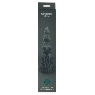 Candlelight Home Tree Decoration 35cm Paper Christmas Tree Decoration - Dark Green Hummingbird 6pk