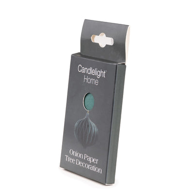 Candlelight Home Tree Decoration 9cm Onion Paper Tree Decoration – Dark Green 6pk