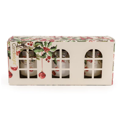 Candlelight Home Votives Set of 3 Votives - Ribbon & Bows in Cream 6pk