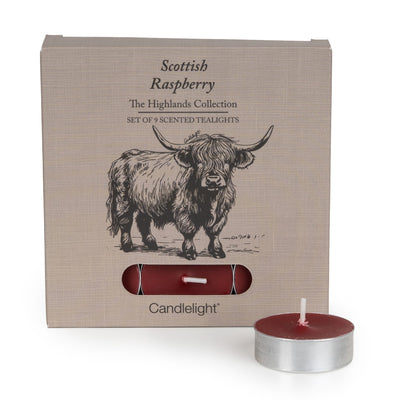 Candlelight Home Wax Melts Set of 9 Tealights - Scottish Raspberry 6pk