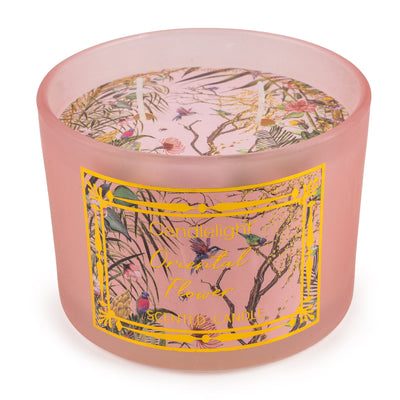 Candlelight Home Wax Pot Candles Chinoiserie 2 Wick Wax Filled Candle Pot Oriental Flower Scent 380g 6PK
