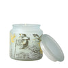 Candlelight Home Wax Pot Candles Frosted Jar Candle in Oriental Heron Design Clean Cotton Scent 380g (MO) 1PK