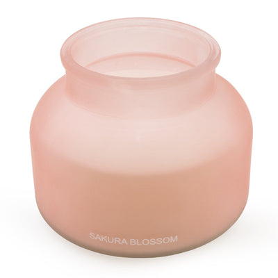Candlelight Home Wax Pot Candles Large Candle Sakura Blossom Scent - Frosted Pink 10cm 6PK