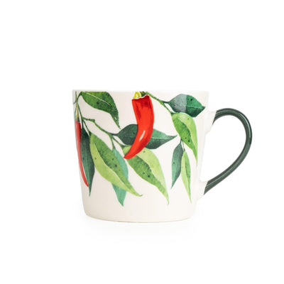 Candlelight Home WIDE CONICAL MUG MEDITERRANEAN CHILLI - CREAM