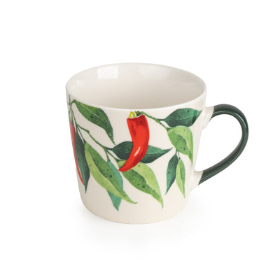 Candlelight Home WIDE CONICAL MUG MEDITERRANEAN CHILLI - CREAM
