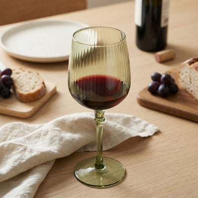 Candlelight Home wine glass Red Wine Glass - Green 6pk