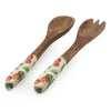 Candlelight Home Wooden Spoons Serving Spoon & Fork Mango Wood - Strawberries 6PK