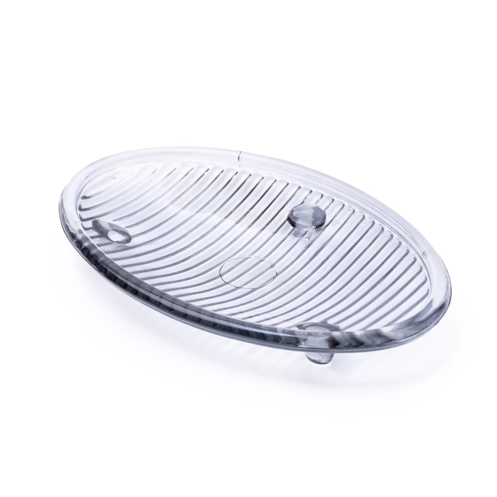 Glass Soap Dish in Smoked Clear 6PK Candlelight Home