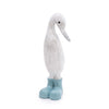 Candlelight Home 23CM SMALL RESIN DUCK WITH WELLIES - LIGHT BLUE