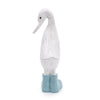 Candlelight Home 23CM SMALL RESIN DUCK WITH WELLIES - LIGHT BLUE