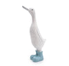 Candlelight Home 29CM LARGE RESIN DUCK WITH WELLIES - LIGHT BLUE