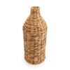 Candlelight Home 40CM SMALL WOVEN VASE, WATERWEEDS AND METAL WIRE - PLAIN