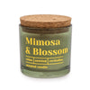 Candlelight Home 7cm Glass Candle with Cork Lid 'Mimosa & Blossom' Olive - Mimosa Scent