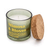 Candlelight Home 7cm Glass Candle with Cork Lid 'Mimosa & Blossom' Olive - Mimosa Scent