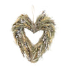 Candlelight Home Artificial Flowers Natural Heart Shaped Wreath on Twine Hanger in Craft Tray 34cm 4PK