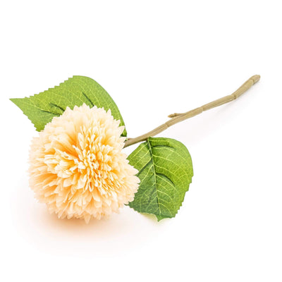 Candlelight Home Artificial Flowers Single Stem Faux Chrysanthemum Two Tone Light Peach 42cm 10PK