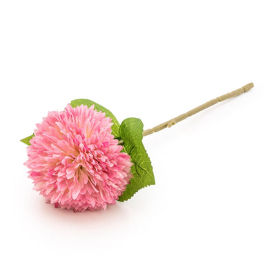 Candlelight Home Artificial Flowers Single Stem Faux Chrysanthemum Two Tone Pink and White 42cm 10PK