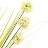 Candlelight Home Artificial Flowers Single Stem Faux Grass with 3 White Billy Button Heads 68cm 10PK