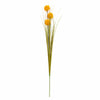 Candlelight Home Artificial Flowers Single Stem Faux Grass with 3 Yellow Billy Button Heads 68cm 10PK