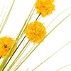 Candlelight Home Artificial Flowers Single Stem Faux Grass with 3 Yellow Billy Button Heads 68cm 10PK