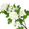 Candlelight Home Artificial Plants & Flowers Single Stem Faux  6 Headed Viburnum White 64cm