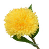 Candlelight Home Artificial Plants & Flowers Single Stem Faux Chrysanthemum Yellow 42cm Tall