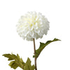 Candlelight Home Artificial Plants & Flowers Single Stem Faux Dahlia White 60cm Tall