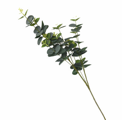 Candlelight Home Artificial Plants & Flowers Single Stem Faux Eucalyptus with 7 Heads 83cm Tall
