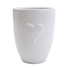 Candlelight Home Bathroom Accessories Bathroom Tumbler Embossed Heart White 6PK