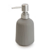 Candlelight Home Bathroom Soap Dispenser Ribbed Matt Grey 6PK