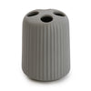 Candlelight Home Bathroom Toothbrush Holder Ridged Matt Grey 6PK