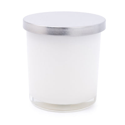 Candlelight Home BESPOKE 300G WAX FILLED POT WHITE & SILVER - 4% BLACK LILY & POMEGRANATE SCENT (HK298666)
