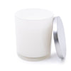 Candlelight Home BESPOKE 300G WAX FILLED POT WHITE & SILVER - 4% BLACK LILY & POMEGRANATE SCENT (HK298666)
