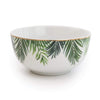 Candlelight Home Bowls Set of 4 Emerald Eden Decal Rice Bowl with Gold Rim (MO) 1PK