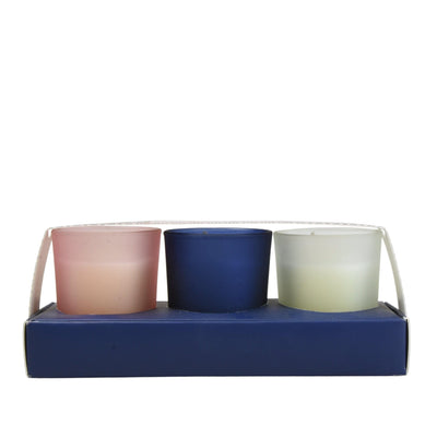 Candlelight Home Boxed Candles Japanese Blossom Set of 3 Mini Votives Candles in Gift Box Wild Cherry Scent 6PK