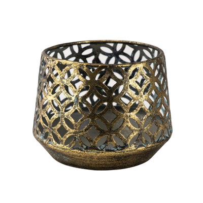 Candlelight Home Candle Holders Antiqued Blackened Brass Tealight Holder Small 6PK