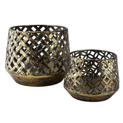 Candlelight Home Candle Holders Antiqued Blackened Brass Tealight Holder Small 6PK