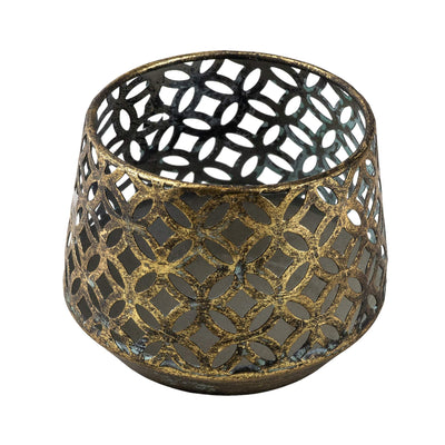 Candlelight Home Candle Holders Antiqued Blackened Brass Tealight Holder Small 6PK