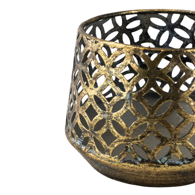 Candlelight Home Candle Holders Antiqued Blackened Brass Tealight Holder Small 6PK