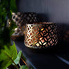 Candlelight Home Candle Holders Antiqued Blackened Brass Tealight Holder Small 6PK