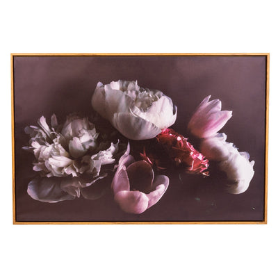 Candlelight Home Canvas Large Purple Flowers Canvas Print in Frame 1PK