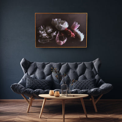 Candlelight Home Canvas Large Purple Flowers Canvas Print in Frame 1PK