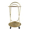 Candlelight Home Drinks Trollies Round Antique Gold Serving Trolley on Castors 78 cm Tall (MO) 1PK