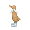 Candlelight Home Duck in grey/blue wellies with bow ribbon 15.3cm 12PK