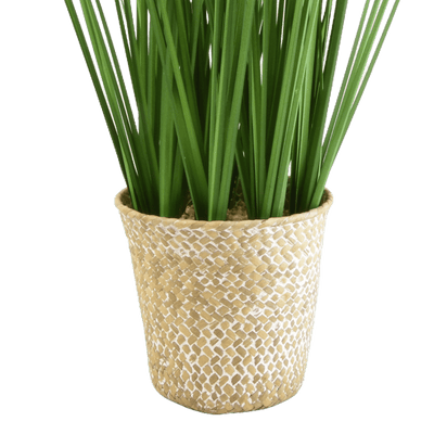 Candlelight Home Faux Tall Grass in Rattan Basket 53cm 4PK