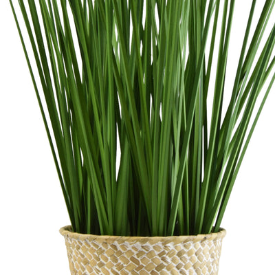 Candlelight Home Faux Tall Grass in Rattan Basket 53cm 4PK