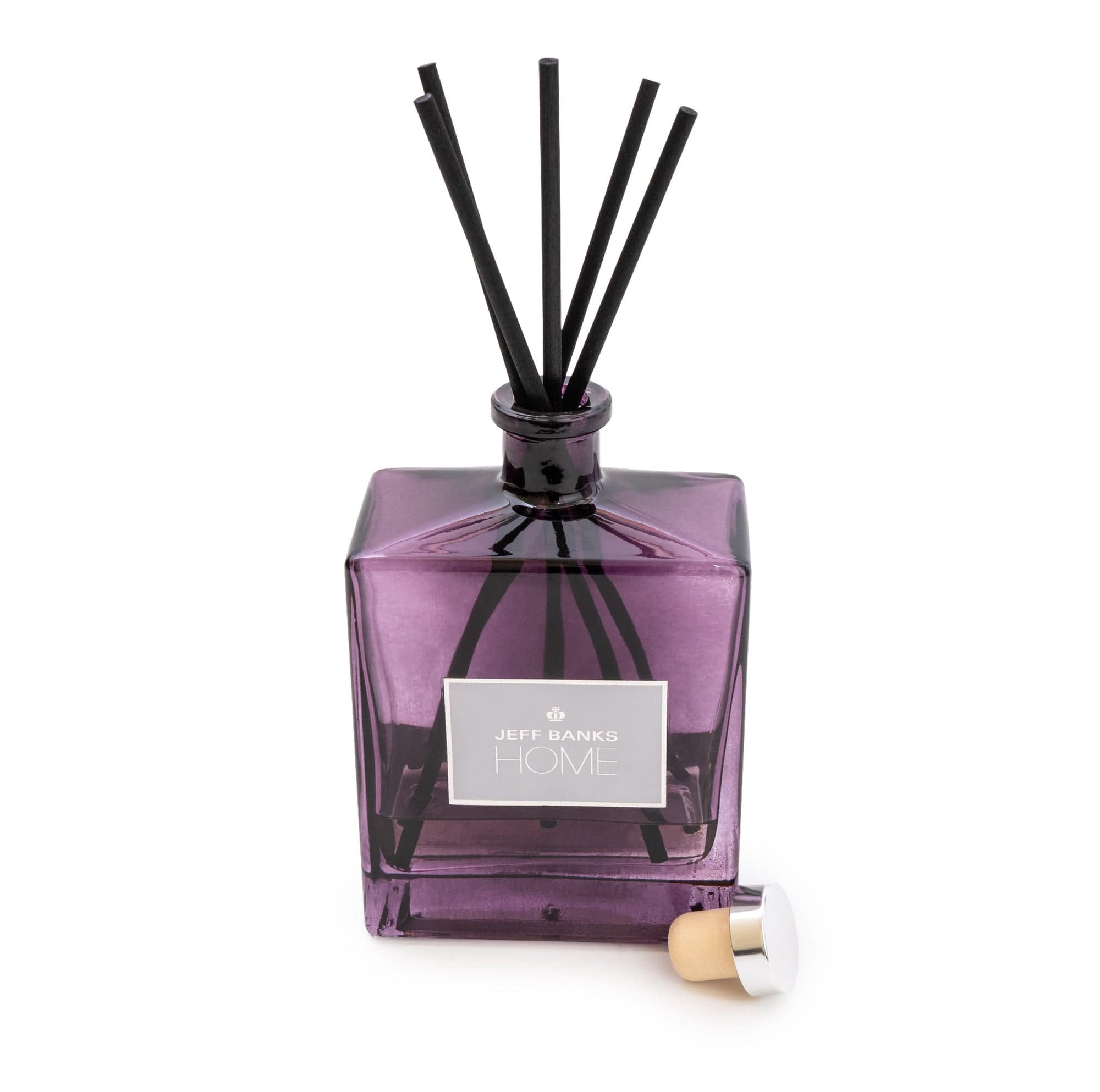 Jeff Banks 500ml Square Glass Reed Diffuser Orelander Plum 6PK