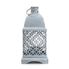 Candlelight Home Lanterns Small Grey Distressed Cut Out Metal Lantern 19cm 1PK